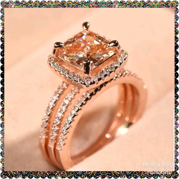 FINAL PRICE💥1 LEFT SIZE 8 💥❤Luxury 3pcs 18K Rose - Picture 3 of 6